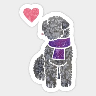 Bouvier des Flandres watercolour Sticker